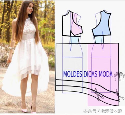 连衣裙裁剪图(自己裁剪衣服图解样板)插图