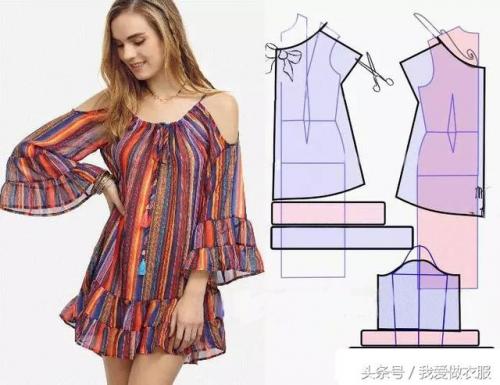 连衣裙裁剪图(自己裁剪衣服图解样板)插图16