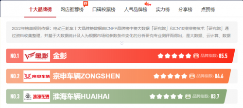 电三轮排行榜(电动三轮哪个品牌好)插图1