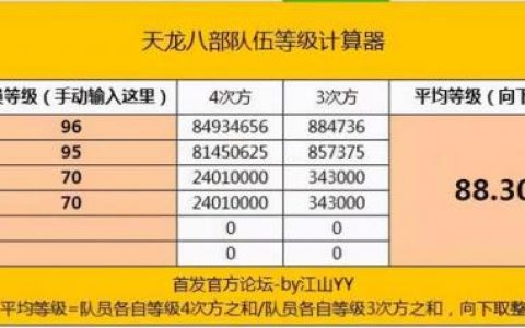 天龙八部宝宝成长率计算器(珍兽双十资质换算器)