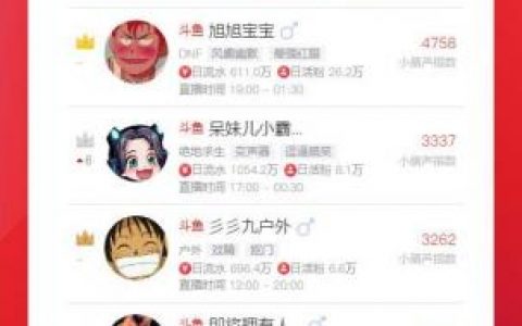 斗鱼礼物排行榜查询(斗鱼直播礼物价格明细)