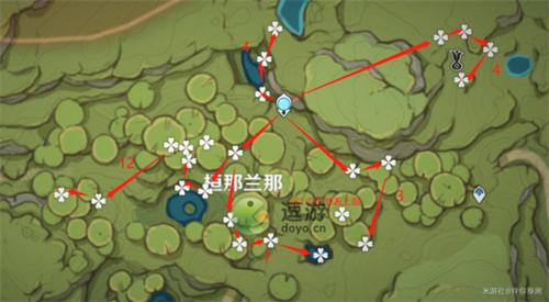 原神帕蒂沙兰快速收集路线图(原神石珀采集地点路线)插图4