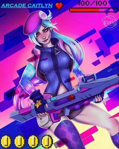 皮城女警扎头发壁纸(英雄联盟女警高清壁纸)插图