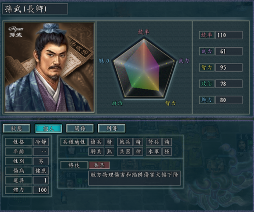 三国志10隐藏技能兵圣(三国志10自创武将特技怎么全出来)插图4