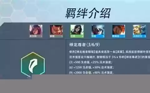 神龙尊者的羁绊阵容搭配