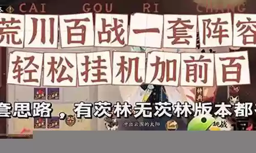 疾风荒川搭配阵容插图