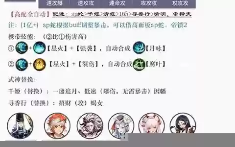 大型活动阵容搭配