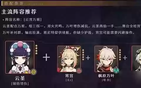 原神云樱阵容搭配