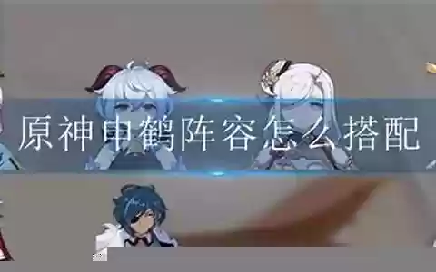 原神甘鹤阵容搭配