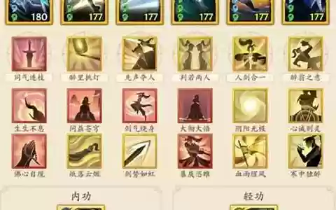 大江湖剑法搭配阵容图