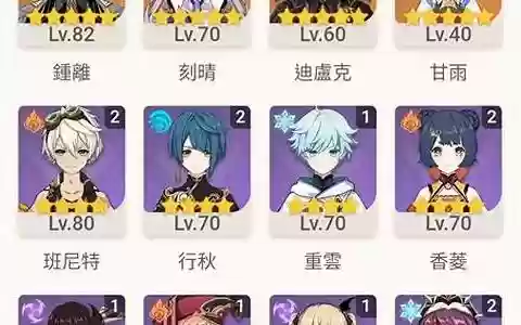 甘雨主c阵容搭配2.5