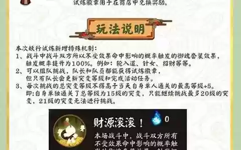 妖行试炼阵容