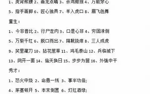 看图知成语秀才攻略