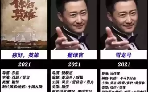 吴京电影阵容