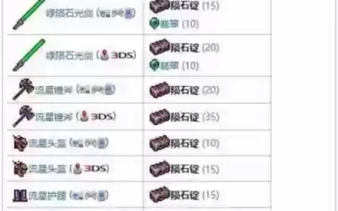 遗忘陨石能什么装备