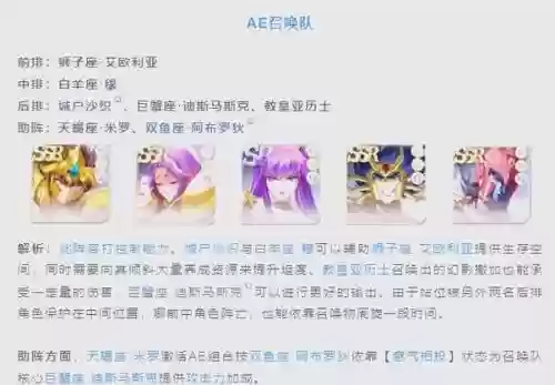 星矢重生阵容搭配插图