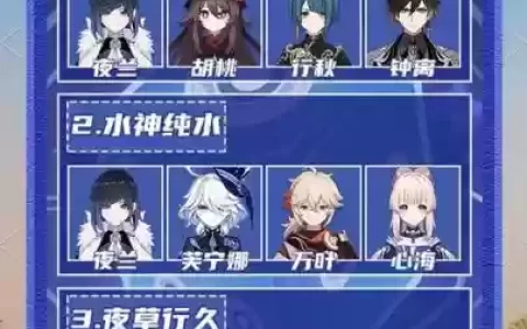 元神夜阑阵容搭配