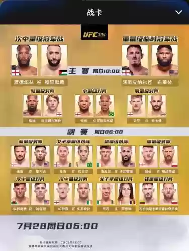 ufc下期阵容插图
