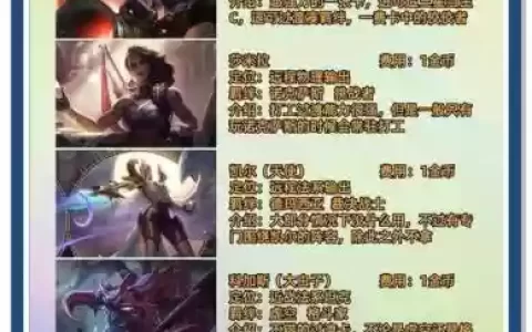 下棋阵容解释